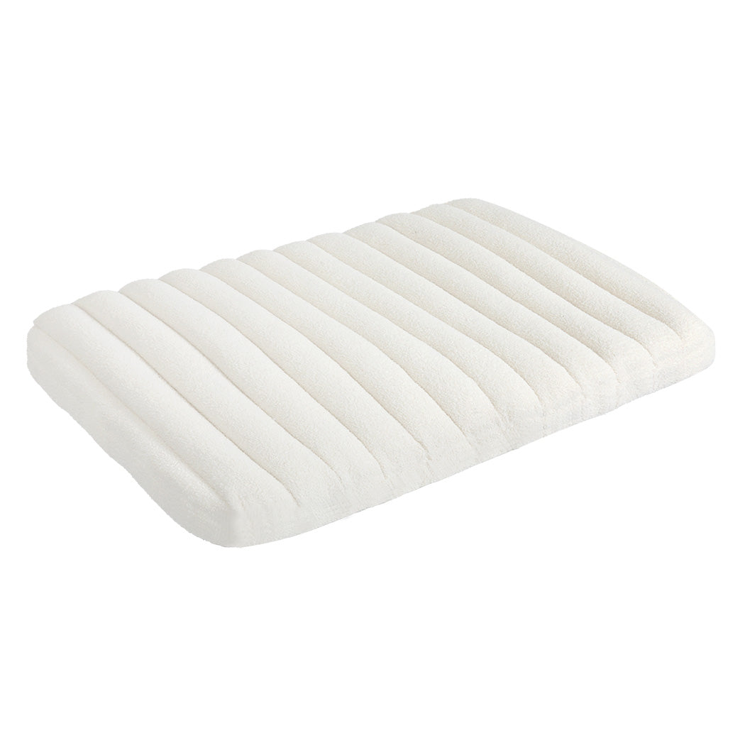 Pawz XL Size Orthopedic Dog Bed with Sherpa Plush Removable Cover in White-2018816753253093376