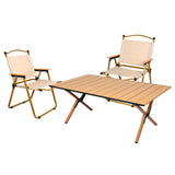 Levede Folding Camping Table Chair Set Oak-2006733114126241792