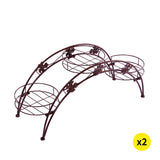 2X Plant Stand Outdoor Indoor Metal Bronze - Low Angle