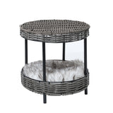 PaWz Rattan Pet Bed Elevated Raised - Low Angle