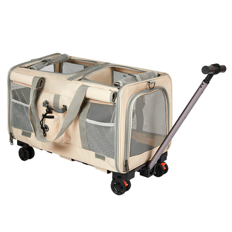 Pawz Pet Carrier 4 Wheel Portable Rolling Foldable-2018816793086398464