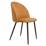 Levede 2x Dining Chairs Seat French Mustard - Low Angle