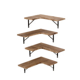 Levede Floating Shelf DIY Corner Hanging - Low Angle