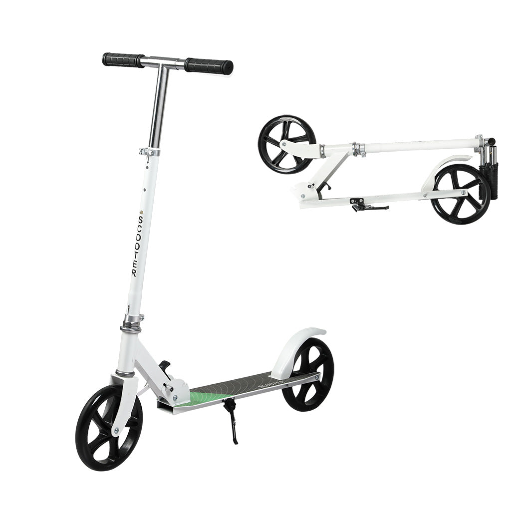 MONVELO Folding Scooter Dual Large Wheels White-1950770003653562368