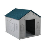 PaWz Dog Kennel Outdoor Indoor Pet Plastic L Blue - Low Angle
