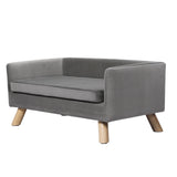 PaWz Pet Sofa Bed Dog Warm Soft Lounge Grey - Low Angle
