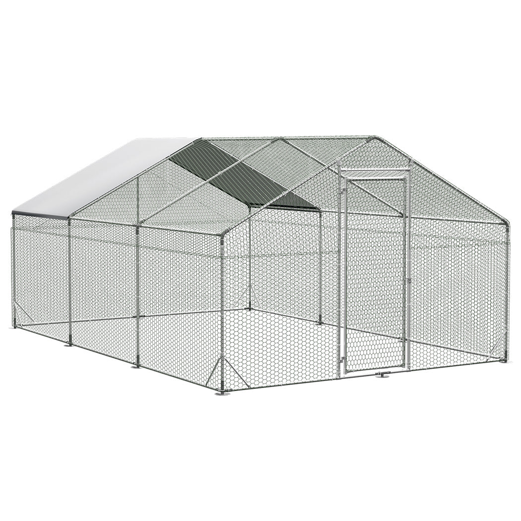 Pawz 600x300x194cm Large Metal Walk-in Chicken Coop Cage-2006732696268705792