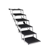 PaWz 6 Steps Dog Ramp Adjustable Height Black - Low Angle