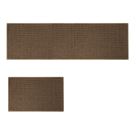 Marlow Kitchen Rug 2PCS Woven Non Slip Absorbent Brown-2018816688908275712