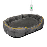 PaWz Electric Pet Heater Bed Heated M Grey Medium - Low Angle