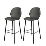 Levede 2x Bar Stool Barstools Counter Grey-2006733275812466688