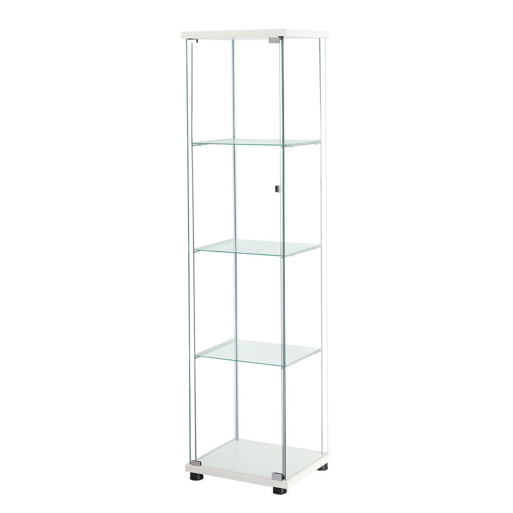 Stacked Display Cabinet Tempered Glass White-2006733283139915776