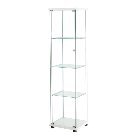 Stacked Display Cabinet Tempered Glass White-2006733283139915776