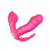Urway Wearable Dildo Vibrator Stimulator Red - Low Angle