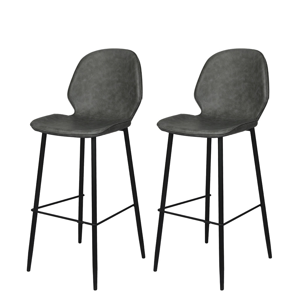 Levede 2x Bar Stool Barstools Counter Grey-1954802995145347072