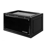 Stacked Shoe Box Acrylic Sneaker Display 1PC Black - Low Angle