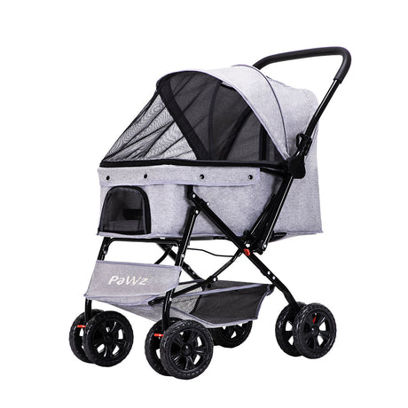 PaWz Pet Stroller Pram Dog Carrier Trailer Grey-2006733031943049216