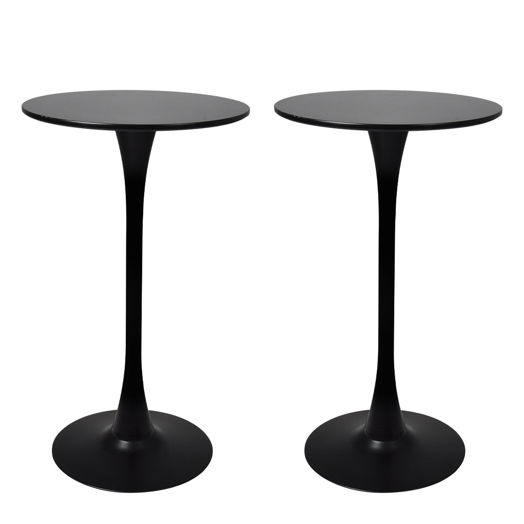 Levede 2x Round Bar Table Pub Tables Black-2018816908509450240