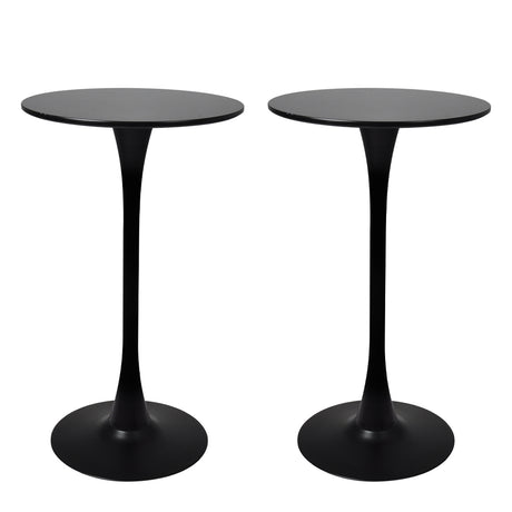 Levede 2x Round Bar Table Pub Tables Black-2018816908509450240
