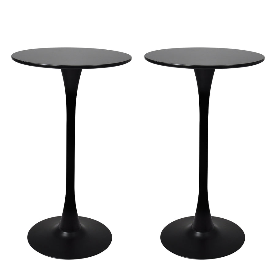 Levede 2x Round Bar Table Pub Tables Black-2018816908509450240