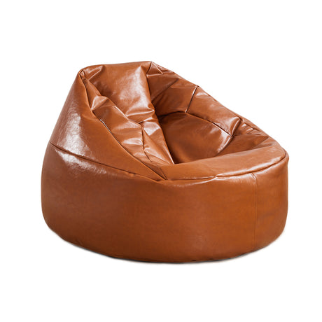 Marlow Bean Bag Chair Cover PU Couch Tan-2006733313246629888
