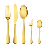 Stainless Steel Cutlery Set Travel Knife Gold - Low Angle