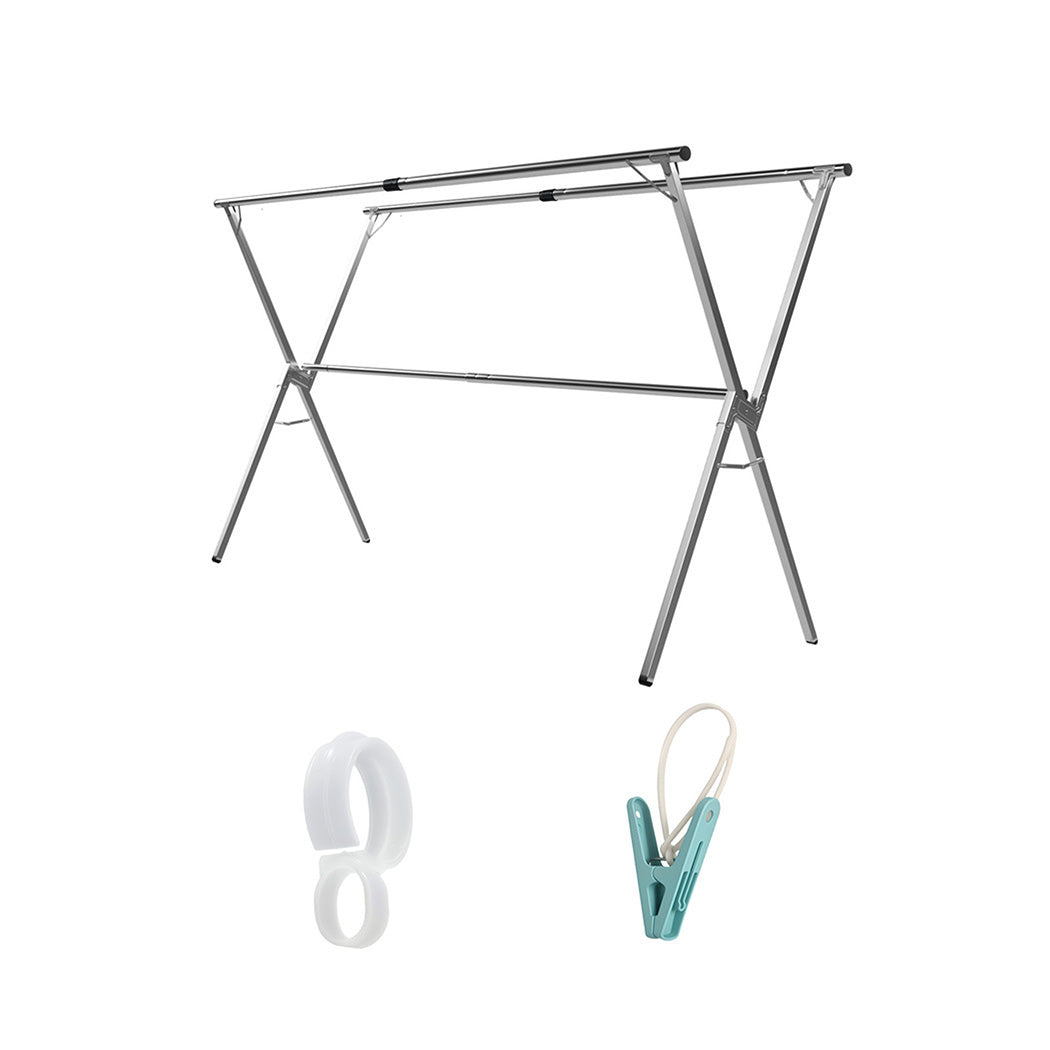 Levede Adjustable Clothes Drying Airer Foldable 150-200cm-2018816760844783616