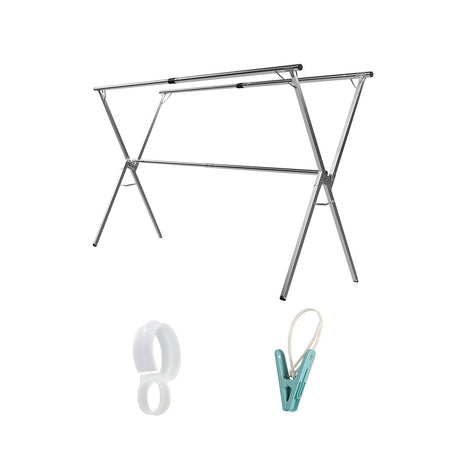 Levede Adjustable Clothes Drying Airer Foldable 150-200cm-2018816760844783616