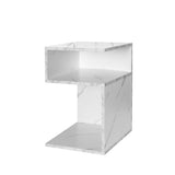 Levede 1xBedside Tables Drawers Side White - Low Angle