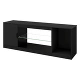 Levede TV Stand Storage with LED 140cm Black - Extra Image