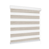 Marlow Blackout Zebra Roller Blind Curtains 180x210 Beige - Low Angle