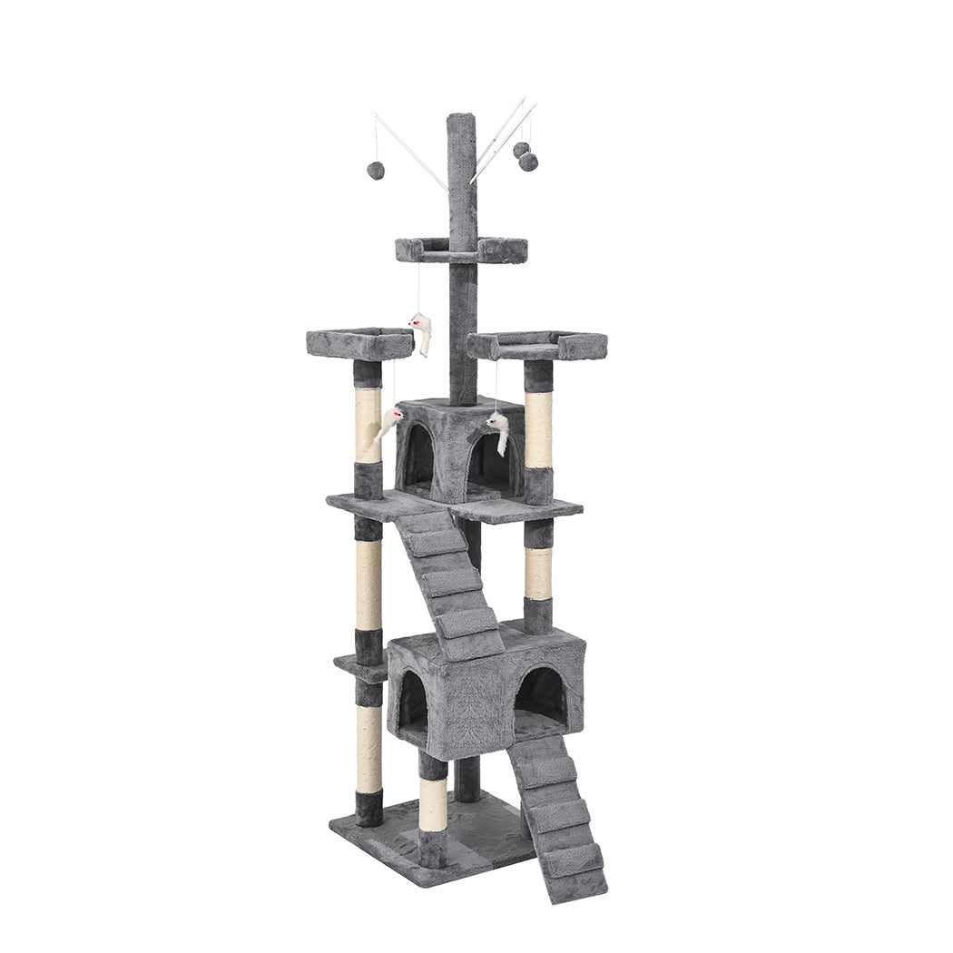 PaWz Cat Tree Scratching Post Scratcher Grey-2006733201548120064
