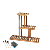 Levede 3-Tier Plant Stand Wood Wooden-2018816684160323584