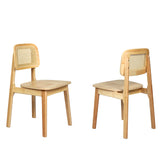 Levede 2x Rattan Dining Chair Wooden Kitchen Chair-2018816846018514944