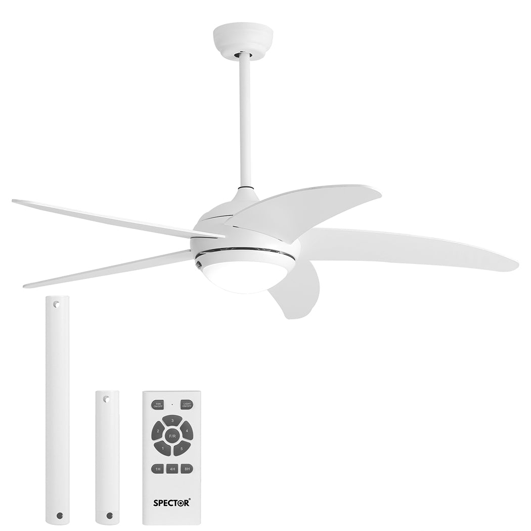 Spector Ceiling Fan 52'' DC Motor Wood White-2018816899676246016