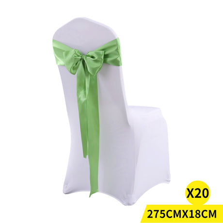 20 Green Fabric Chair Sashes Covers Grass Green-2018816627025514496