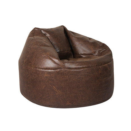 Marlow Bean Bag Chair Cover PU Couch Brown-2006733313078857728