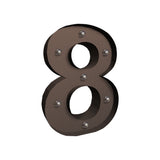 LED Metal Number Lights Free Standing - Low Angle