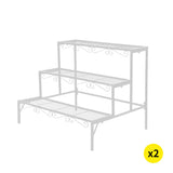 Levede Plant Stands Outdoor Indoor Metal - Low Angle