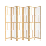 Levede 6 Panel Room Divider 170cm Freestanding Screen - Low Angle