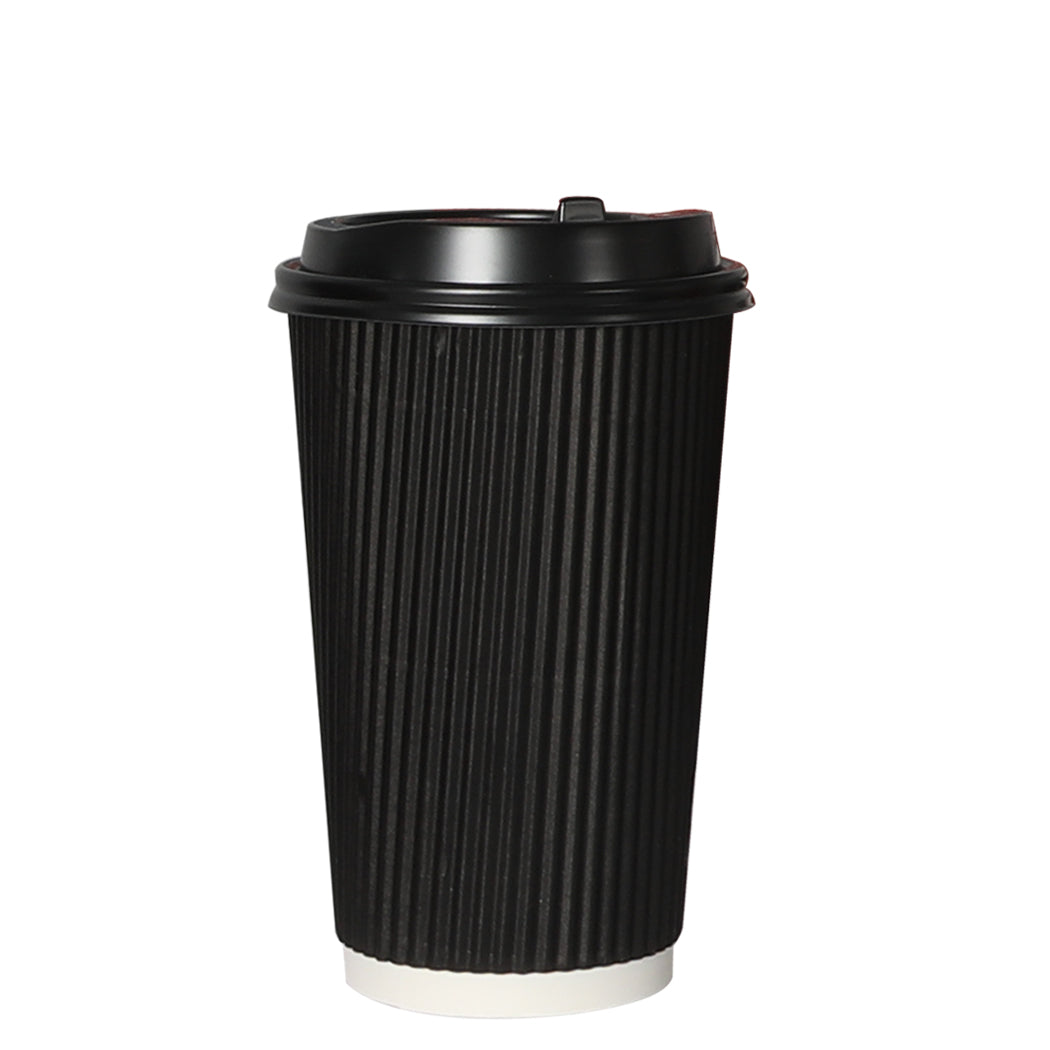 1000 Pcs 16oz Disposable Takeaway Coffee Black-2006733304895770624