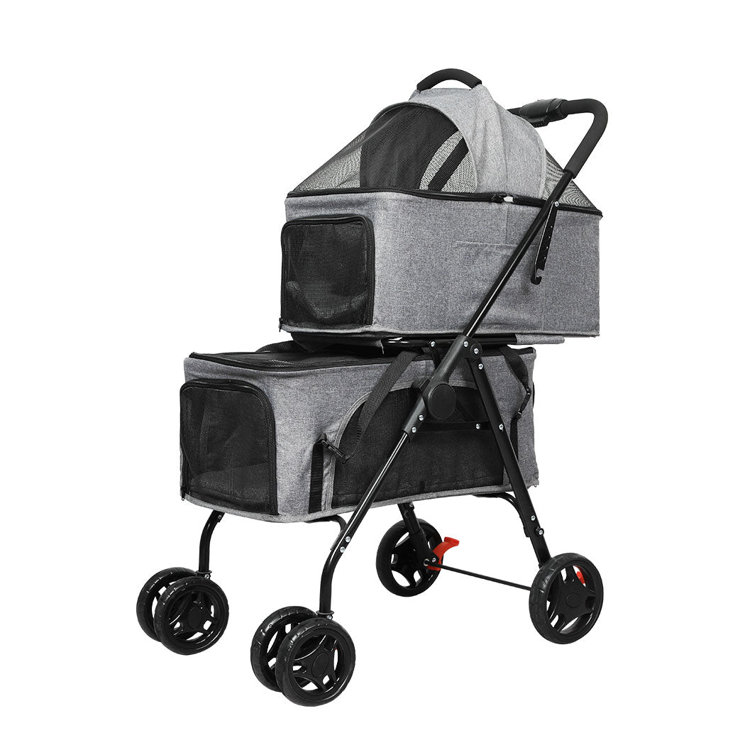 PaWz Two-tier Pet Stroller Double Dog-2006733032664469504
