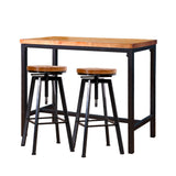 Levede 3pcs Bar Table Barstools Industrial-2018816935772426240