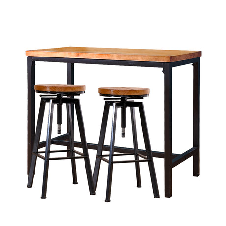 Levede 3pcs Bar Table Barstools Industrial-2018816935772426240