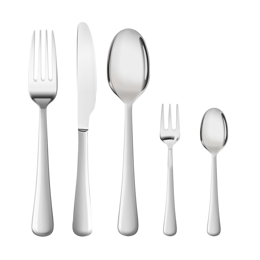 TOQUE Cutlery Set Stainless Steel 30PCS Silver-2018816666225479680
