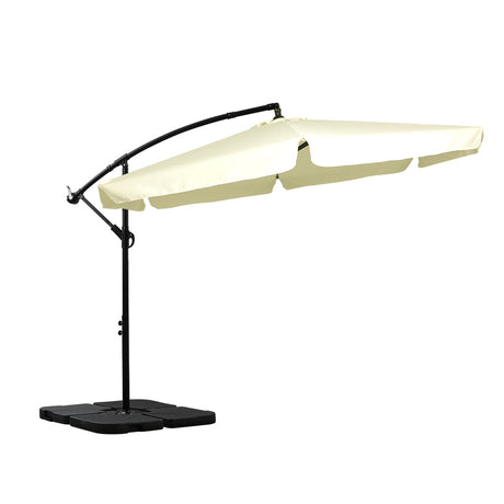 Mountview 3M Outdoor Umbrella Beach Beige With Base-1954802877163769856