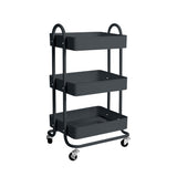 Levede 3 Tiers Kitchen Trolley Cart Grey-2018816738329759744