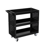 Traderight Tool Trolley Cart 3Tier Toolbox Black-2018816865903710208