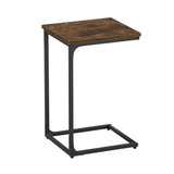 Levede C-shaped End Table Side Sofa Coffee Wood Overbed Laptop Table Industrial - Low Angle