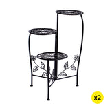 2X Wrought Iron Outdoor Indoor Flower Black 2 Pack-2018816817077817344